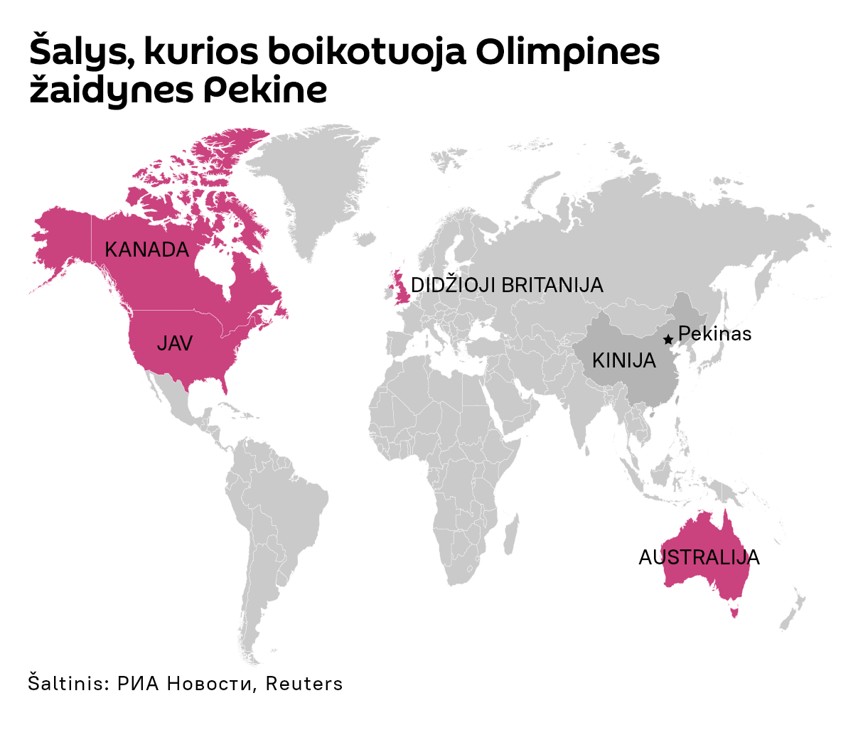 Šalys, kurios boikotuoja Olimpines žaidynes Pekine - Sputnik Lietuva