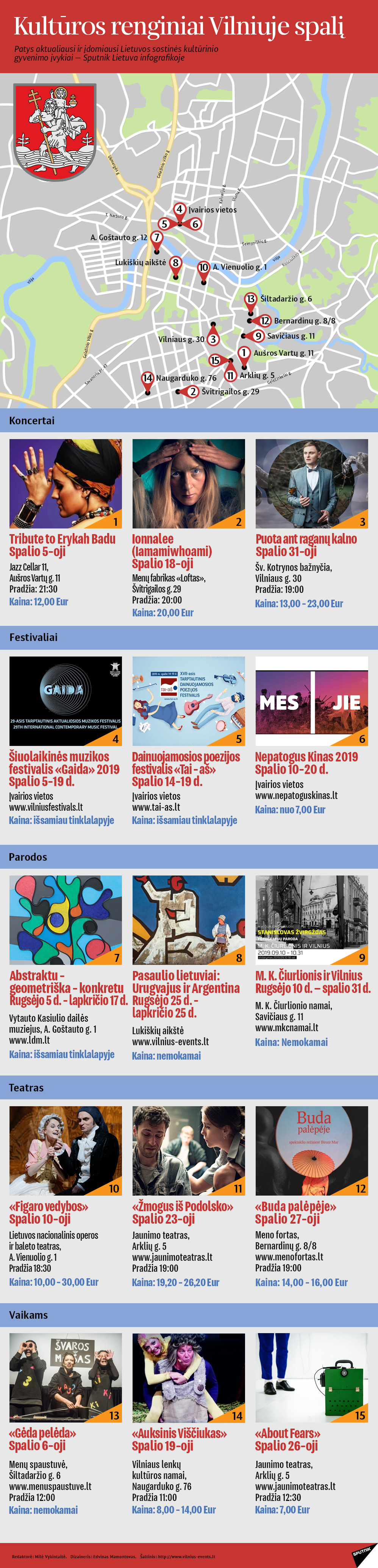 Kultūros renginiai Vilniuje spalį - Sputnik Lietuva