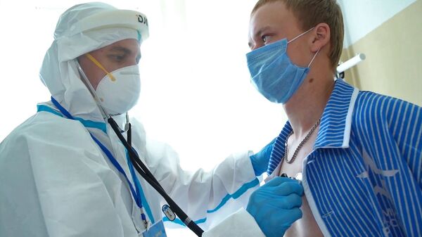 Испытание вакцины от коронавируса в военном госпитале имени Бурденко в Москве - Sputnik Lietuva