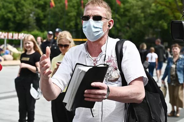 Пикет против шествия ЛГБТ в Вильнюсе