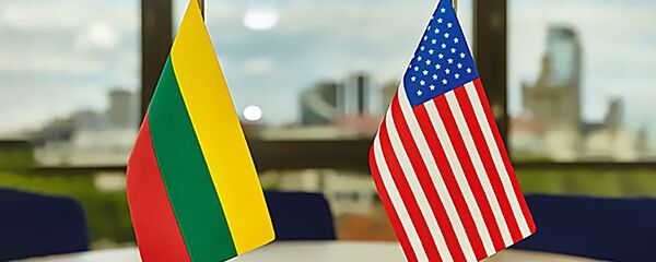 Флажки Литвы и США - Sputnik Литва