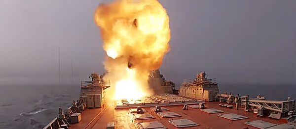 Стрельба кораблей Северного флота в Баренцевом море Стрельба кораблей Северного флота в Баренцевом море - Sputnik Lietuva