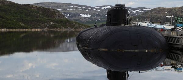 Российский атомный подводный ракетоносный крейсер проекта 949А Антей К-410 Смоленск Российский атомный подводный ракетоносный крейсер проекта 949А Антей К-410 Смоленск - Sputnik Lietuva