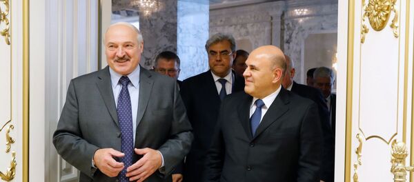 Председатель правительства РФ Михаил Мишустин и президент Белоруссии Александр Лукашенко - Sputnik Литва