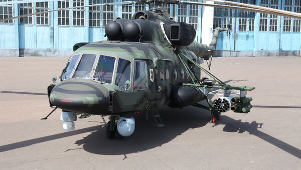 Rusijos naujausias transportinis ir kovinis sraigtasparnis Mi-8AMTŠ-VN  - Sputnik Lietuva