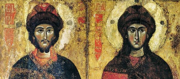 Hусские святые Борис и Глеб, сыновья великого князя Владимира Святославовича - Sputnik Литва