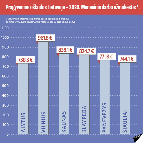 Pragyvenimo išlaidų statistika Lietuvos Respublikoje — 2020-6 - Sputnik Lietuva