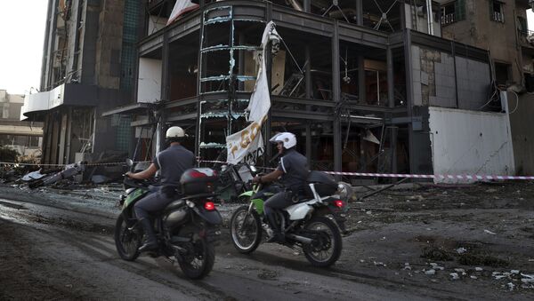 Полиция на месте взрыва в Бейруте - Sputnik Lietuva