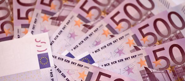 Денежные купюры евро  - Sputnik Литва