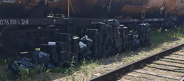 В поезде, доставляющем удобрения в Клайпеду обнаружены контрабандные сигареты В поезде, доставляющем удобрения в Клайпеду обнаружены контрабандные сигареты - Sputnik Lietuva