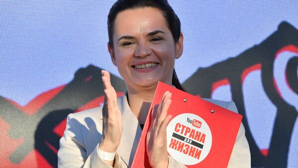 Kandidatė į Baltarusijos prezidentus Svetlana Tichanovskaja - Sputnik Lietuva