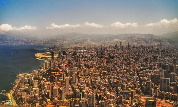 Вид на Бейрут из самолета  - Sputnik Lietuva