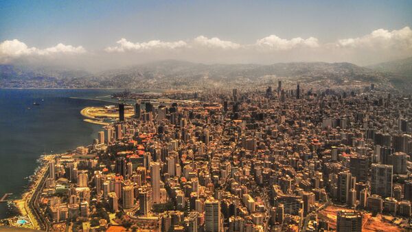 Вид на Бейрут из самолета  - Sputnik Lietuva