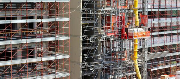 Строительство многоэтажного дома Строительство многоэтажного дома - Sputnik Lietuva