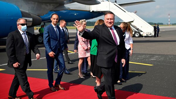 Госсекретарь США Майк Помпео во время пятидневного визита в Европу - Sputnik Lietuva