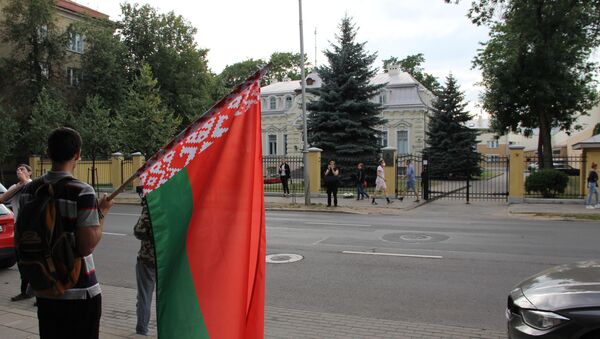 Акция в поддержку Белоруссии и ее президента Александра Лукашенко - Sputnik Литва