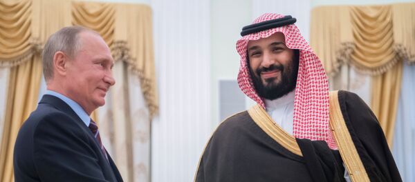 Встреча президента РФ Владимира Путина с заместителем наследного принца Саудовской Аравии Мухаммадом ибн Салманом Аль Саудом - Sputnik Литва