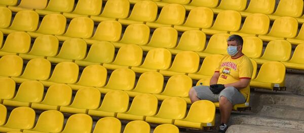 Футбольный болельщик на стадионе - Sputnik Литва