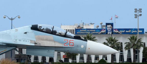 Авиабаза Хмеймим в Сирии Авиабаза Хмеймим в Сирии - Sputnik Lietuva