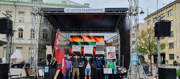 Mitingas Už laisvą pasirinkimą Vilniuje Mitingas Už laisvą pasirinkimą Vilniuje - Sputnik Lietuva