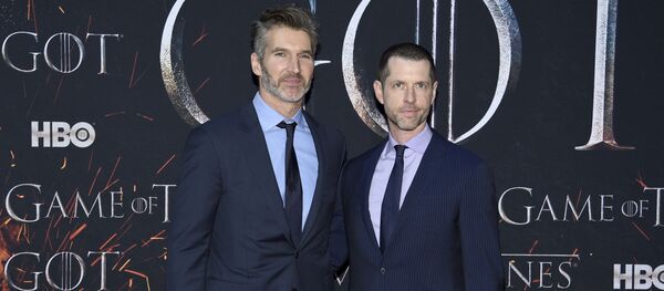 Serialo Sostų karai scenaristai David'as Benioff'as ir Daniel'is Brett'as Weiss'as Serialo Sostų karai scenaristai David'as Benioff'as ir Daniel'is Brett'as Weiss'as - Sputnik Lietuva