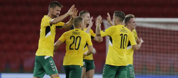 Сборная Литвы победила команду Албании  в чемпионате Лиги Наций УЕФА, 7 сентября 2020 года - Sputnik Литва