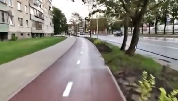 Мэрия Вильнюса показала на видео новую велосипедную дорожку - Sputnik Литва