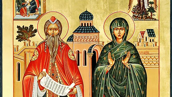 Священник Захарий и его супруга Елисавета (родители Иоанна Крестителя) - Sputnik Литва