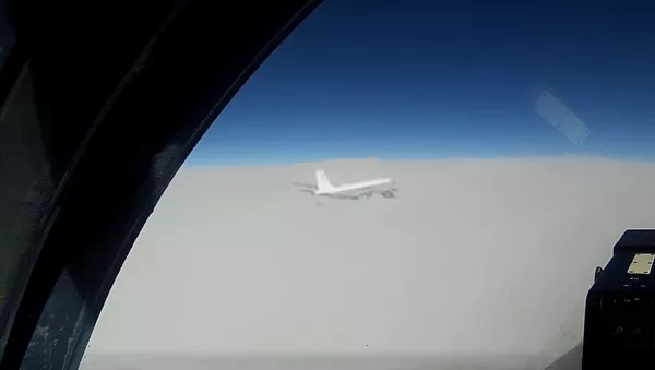 Опубликовано видео перехвата Су-27 иностранных самолетов-разведчиков