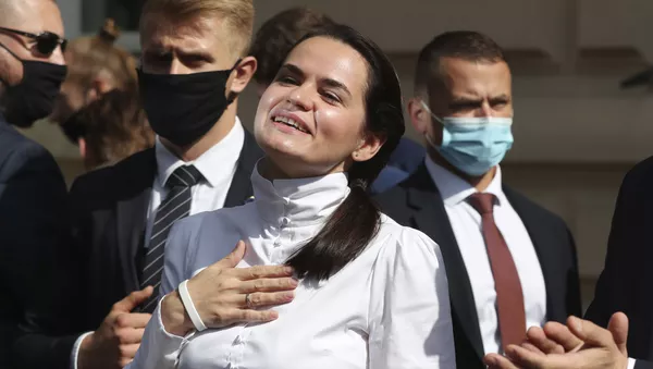 Экс-кандидат в президенты Белоруссии Светлана Тихановская в Польше, 9 сентября 2020 года - Sputnik Lietuva