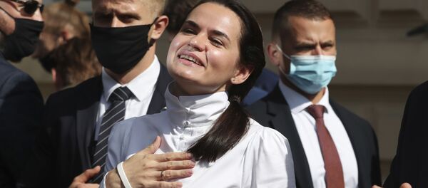 Экс-кандидат в президенты Белоруссии Светлана Тихановская в Польше, 9 сентября 2020 года - Sputnik Литва