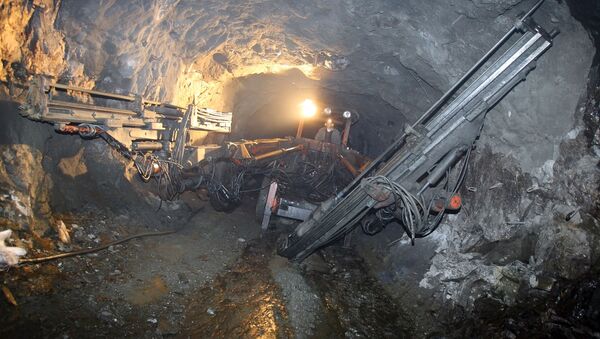 В шахте рудника Октябрьский (ОАО Норильский никель) в городе Талнах  - Sputnik Lietuva
