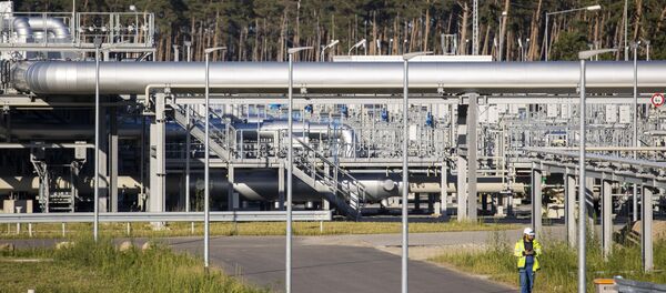 Газопровод Северный поток 2 в Любмине, Германия - Sputnik Литва