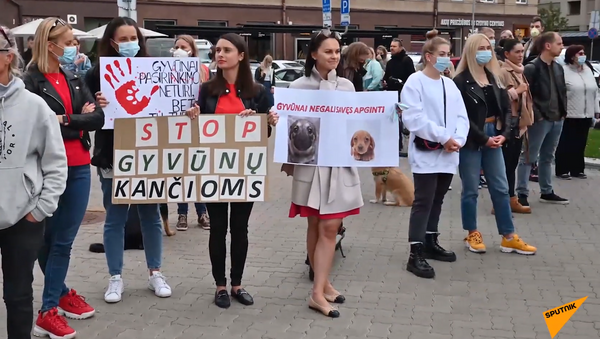 Спасем животных из ада: в Вильнюсе прошел митинг зоозащитников - Sputnik Литва