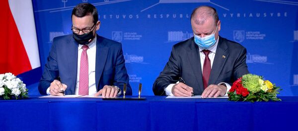 Саулюс Сквернялис и Матеуш Моравецкий - Sputnik Литва