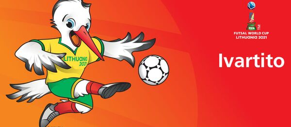 Талисман футзального ЧМ-2021 аист Ивартито Талисман футзального ЧМ-2021 аист Ивартито - Sputnik Литва