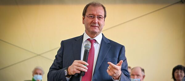 Лидер партии труда Виктор Успасских встрече с избирателями - Sputnik Литва