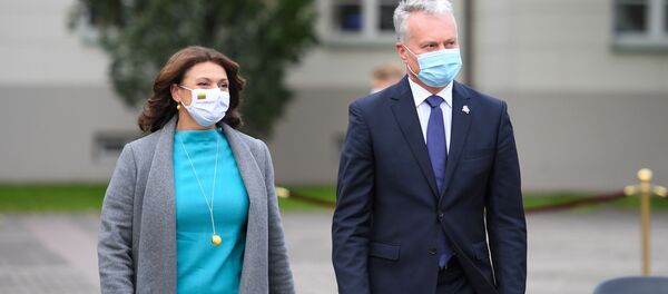 Президент Литвы Гитанас Науседа и первая леди Диана Науседене - Sputnik Литва