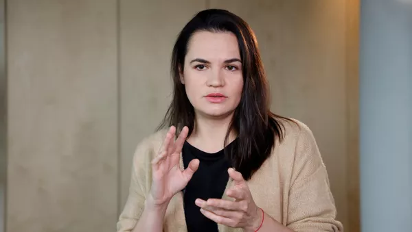 Экс-кандидат в президенты Белоруссии Светлана Тихановская в Литве, 28 сентября 2020 года