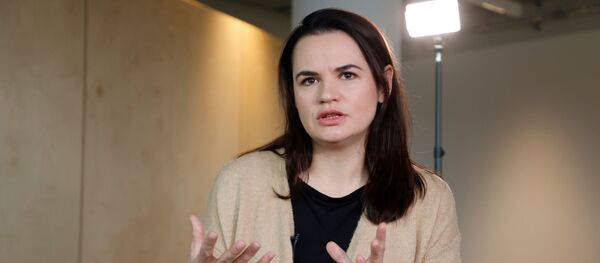 Экс-кандидат в президенты Белоруссии Светлана Тихановская в Литве, 28 сентября 2020 года - Sputnik Литва