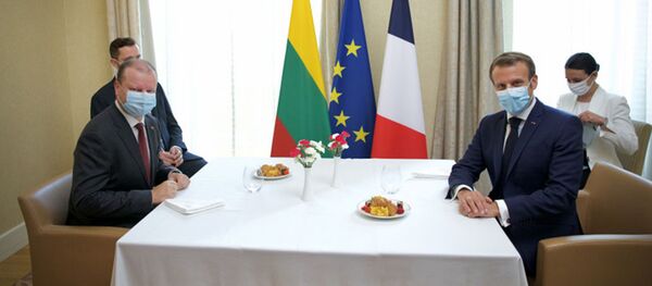 Саулюс Сквернялис и Эмманюэль Макрон Саулюс Сквернялис и Эмманюэль Макрон - Sputnik Lietuva