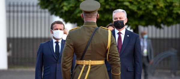 Встреча президента Литвы Гитанаса Науседы с президентом Франции Эмманюэлем Макроном Встреча президента Литвы Гитанаса Науседы с президентом Франции Эмманюэлем Макроном - Sputnik Литва