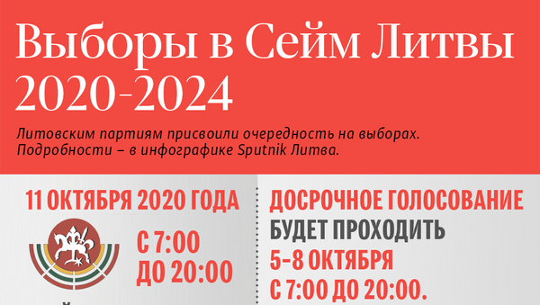 Выборы в Сейм Литвы 2020-2024 - Sputnik Литва