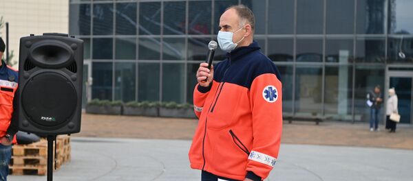 Митинг работников вильнюсской станции скорой помощи - Sputnik Литва