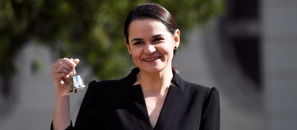 Экс-кандидат в президенты Белоруссии Светлана Тихановская Экс-кандидат в президенты Белоруссии Светлана Тихановская - Sputnik Lietuva