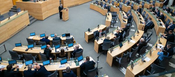 Зал заседаний Сейма Литвы Зал заседаний Сейма Литвы - Sputnik Lietuva