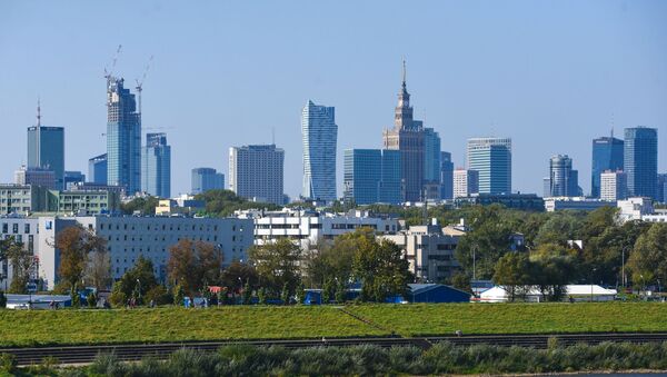 Вид на город Варшаву с набережной Вислы, архивное фото - Sputnik Литва