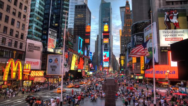 Улица Таймс-сквер в Нью-Йорке - Sputnik Lietuva