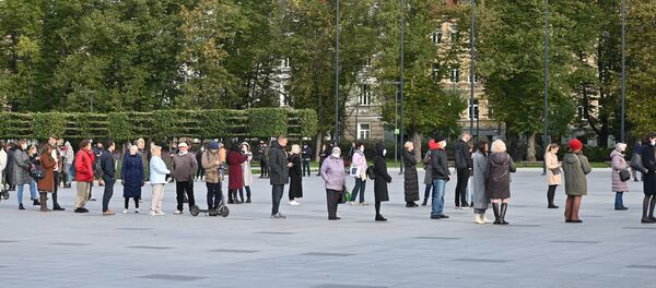 Предварительное голосование второго тура выборов в Сейм, очередь на участок - Sputnik Литва