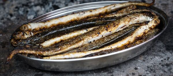 Жареная минога на углях Жареная минога на углях - Sputnik Литва